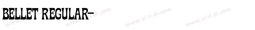 Bellet Regular字体转换